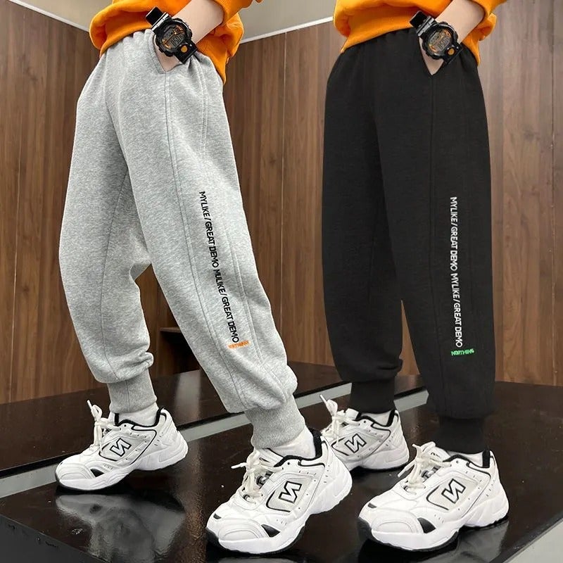 Boys' Pants Loose Middle And Large Kids Handsome Boys Autumn Casual Sports Children'S Trousers - Image 2