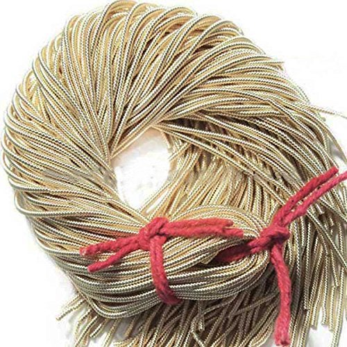 Embroiderymaterial Zardozi Spring Material,French Wire(Dapka) For Jewellery and Embroidery Purpose,1.5MM, Spiral Finish, Light Gold Color(100 Gram) - Image 1