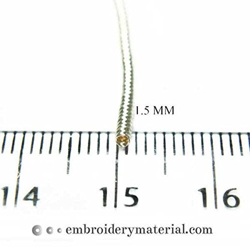 Embroiderymaterial Zardozi Spring Material,French Wire(Dapka) For Jewellery and Embroidery Purpose,1.5MM, Spiral Finish, Light Gold Color(100 Gram) - Image 2