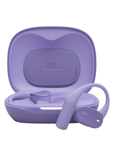 JBL Sense Lite Wireless Earbuds with Open Design and Ear Hook, JBL OpenSound Air Conduction Technology, 32 Hours Operation, Water & Dust Resistant IP54, Purple purple