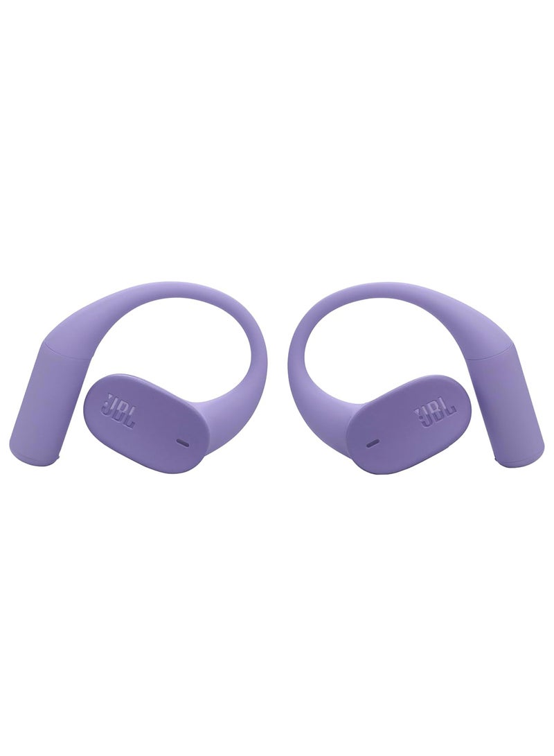 JBL Sense Lite Wireless Earbuds with Open Design and Ear Hook, JBL OpenSound Air Conduction Technology, 32 Hours Operation, Water & Dust Resistant IP54, Purple purple - Image 5