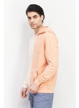 Sovereign Code Men Hooded Long Sleeve Tie Dye Printed Sweatshirt, Pink  - Image 2