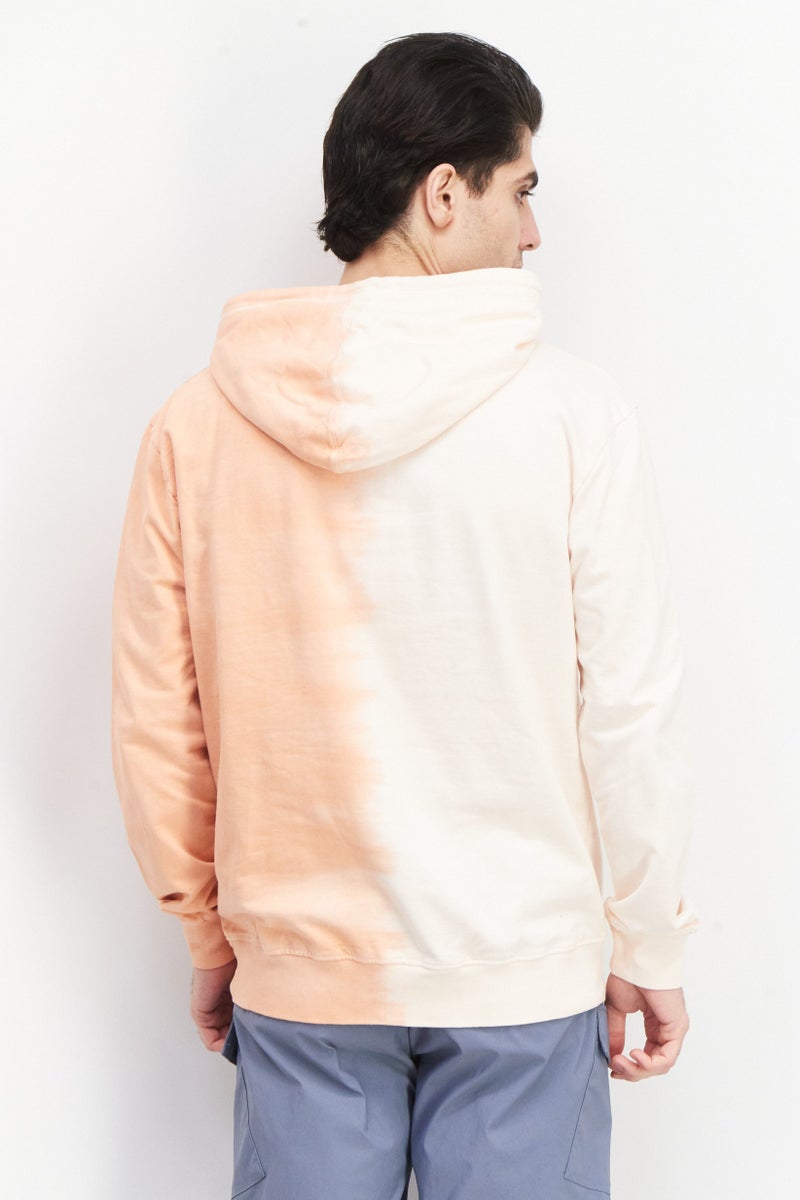 Sovereign Code Men Hooded Long Sleeve Tie Dye Printed Sweatshirt, Pink - Image 3