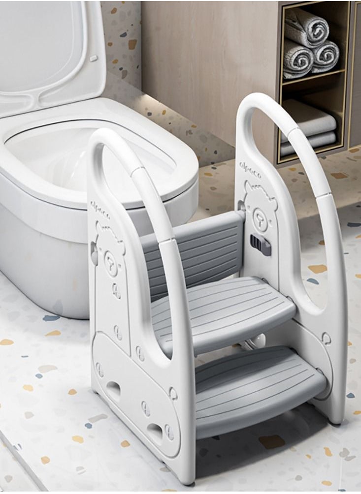 Eazy Kids - 3 Step Stool - Grey - Image 1