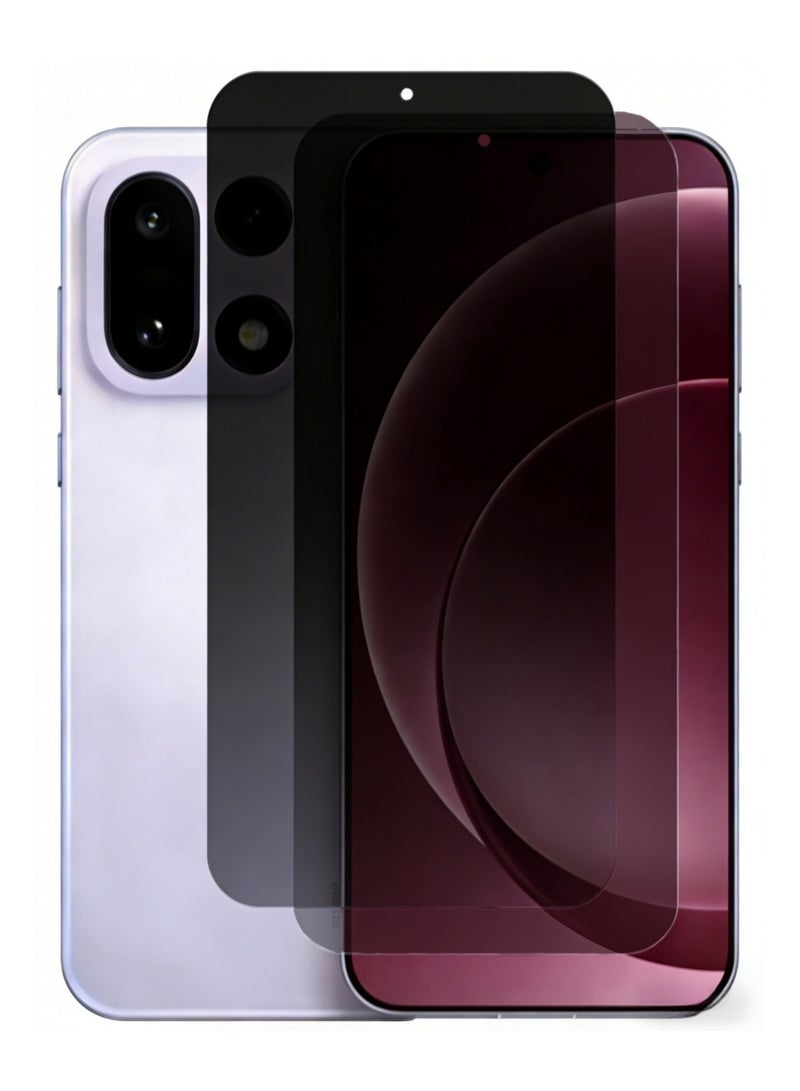 Adando [2 Pack] Privacy Screen Protector for OnePlus 15,  9H Hardness Anti Spy Tempered Glass Film, Anti-Scratch Easy Installation Tempered Glass Film - Image 1