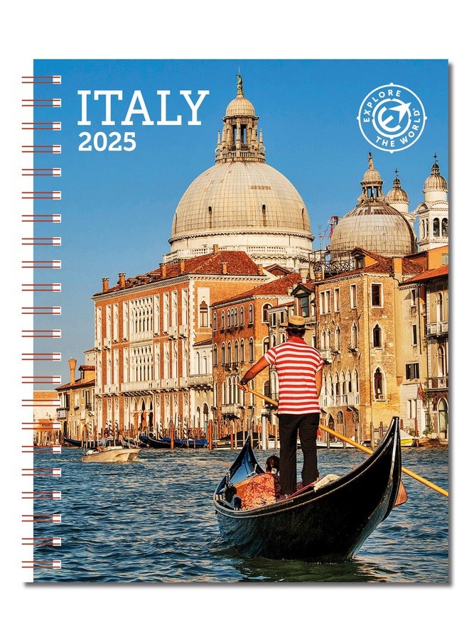 Ziga Media Italy Weekly Engagement Calendar 2025, Planner 6.5" X 8.5" Spiral Bound  - Image 1