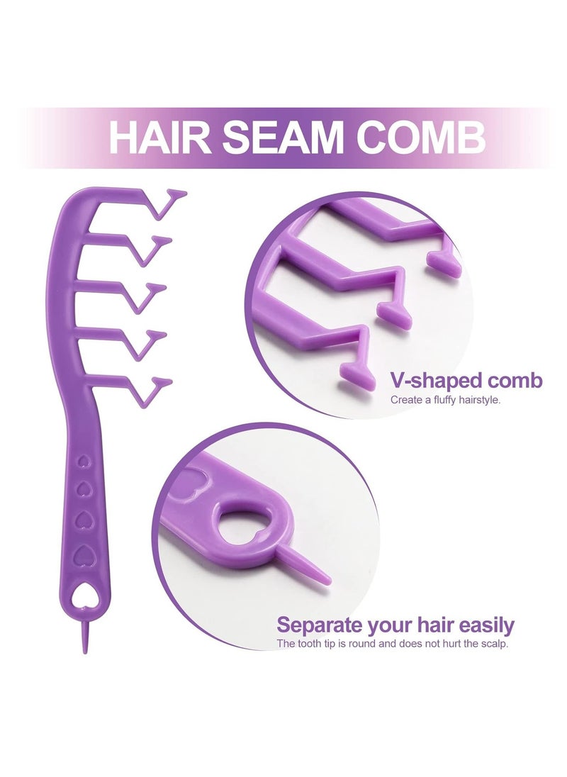 Generic V-Shaped Comb Distribution Seam Comb Hair Volume Artifact Comb,Hair Root Fluffy, Wide Tooth Large Hair Detangling Comb, Hair Styling Tool for Create Hairline(2Pcs)  - Image 3