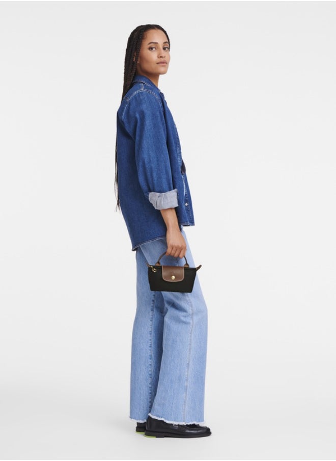 لونج شامب longchamp السيدات حقيبة مستحضرات التجميل ، حقيبة يد ، حقيبة الكتف الأسود الكلاسيكية  - Image 3