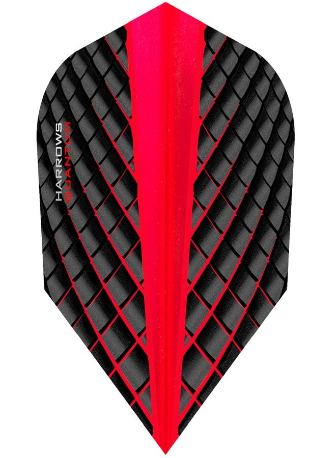 Harrows Quantum Dart Flights | 5 x Sets Darts Flights (15 Flights Total) I 100 Micron Dart Flights I Premium Extra Strong Made in UK I Professional Darts Accessories (Red) - Image 2
