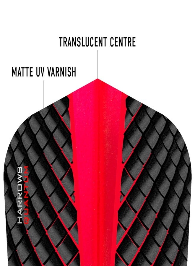 Harrows Quantum Dart Flights | 5 x Sets Darts Flights (15 Flights Total) I 100 Micron Dart Flights I Premium Extra Strong Made in UK I Professional Darts Accessories (Red) - Image 3