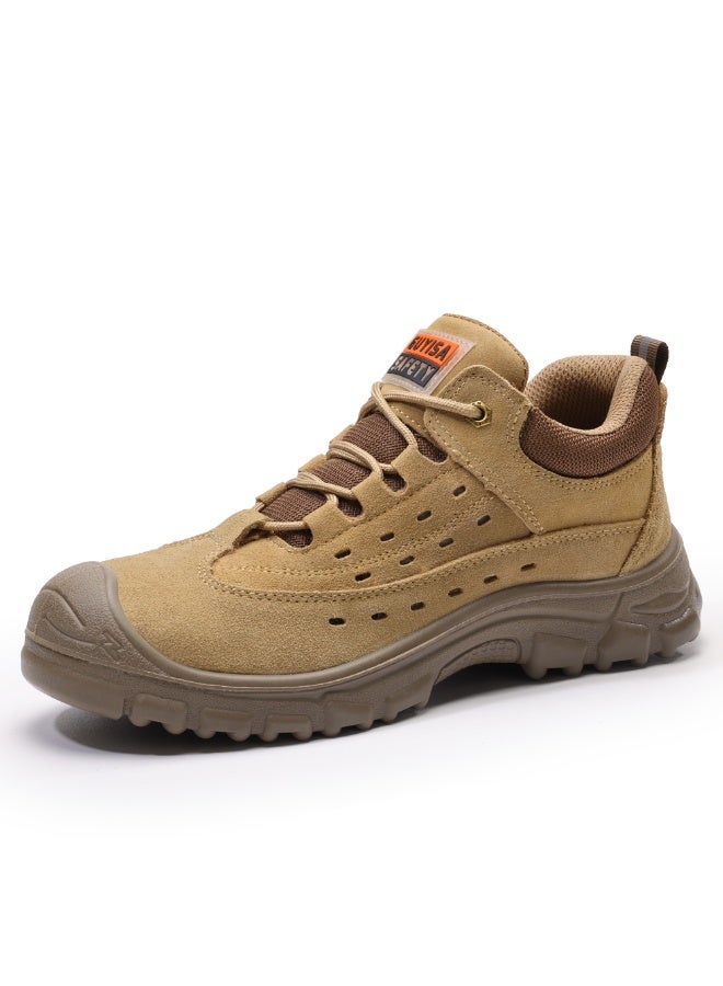 GUYISA Lightweight Steel Toe Shoes for Men | Comfortable Slip On Safety Sneakers | Puncture Proof Indestructible Fashion Work Shoes for Industrial Construction - Image 1
