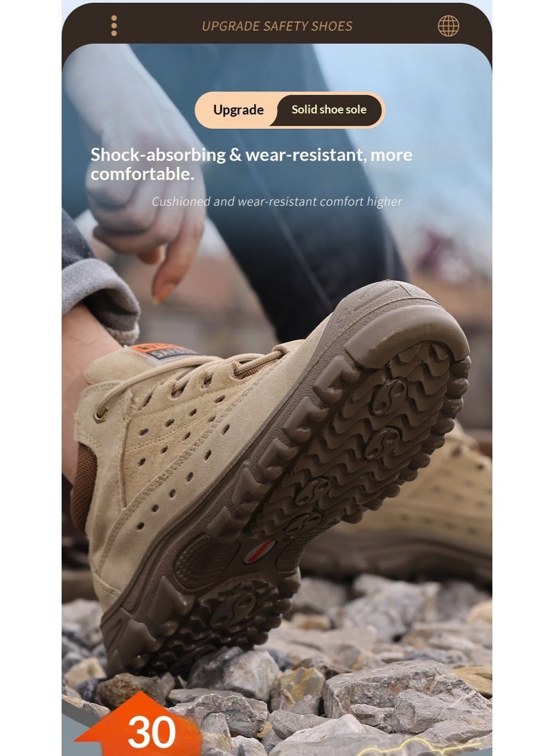 GUYISA Lightweight Steel Toe Shoes for Men | Comfortable Slip On Safety Sneakers | Puncture Proof Indestructible Fashion Work Shoes for Industrial Construction - Image 5