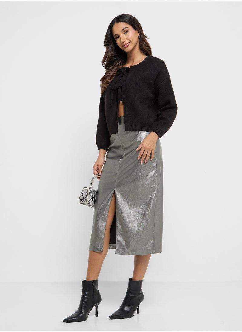 VERO MODA Puff Sleeve Knitted Cardigan  - Image 4