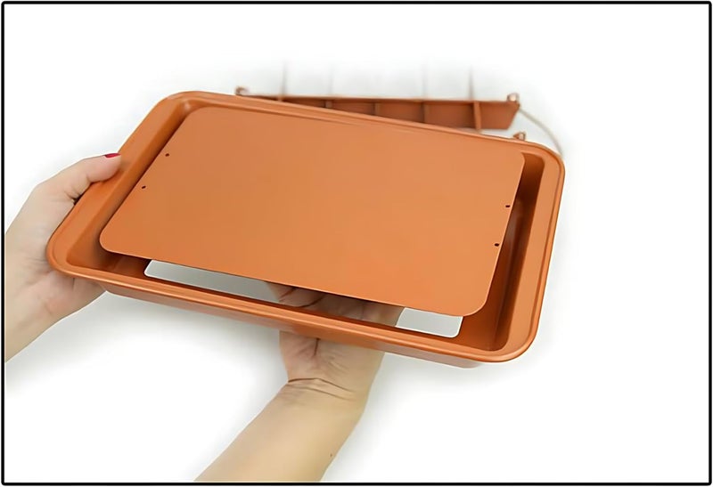 SVNR Brownie Tin, Non-Stick Brownie Pan with Dividers,18-Cavity,12 by 8 inches, Removable Base, Cake Tin for Baking/Precut Brownie Tray for Professional Slices, Carbon Steel (Brown) - Image 3
