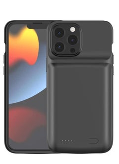 for iPhone 13 Pro Max/12 Pro Max Battery Case4800mAh Support SYNC Data Wired Headset External Backup Portable Pack Battery Charger Case for iPhone 13 Pro Max/12 Pro Max-6.7 inch