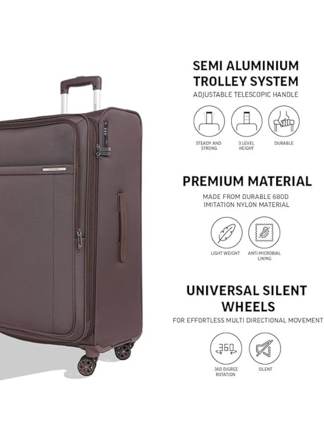 Tom Cruiser Atlas 20-Inch Soft Cabin Luggage – 680D Imitation Nylon with Double PU Coating, TSA Lock, Anti-Theft Zipper, 360° Silent Spinner Wheels, Expandable Design, 2-Year Warranty – Khaki - Image 5