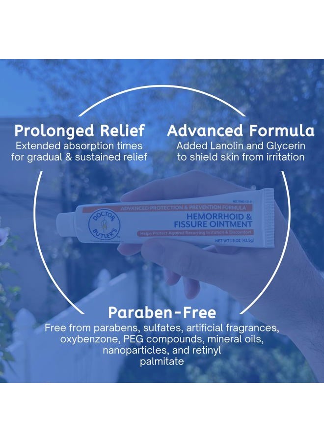 Doctor Butler's Advanced Hemorrhoid & Fissure Ointment – Lidocaine Hemorrhoid Treatment and Fissure Treatment Extra Strength Formula, Heals and Provides Fast Pain and Itch Relief* (1.5 oz.) - Image 4
