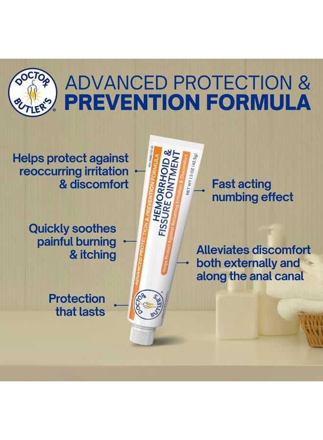 Doctor Butler's Advanced Hemorrhoid & Fissure Ointment – Lidocaine Hemorrhoid Treatment and Fissure Treatment Extra Strength Formula, Heals and Provides Fast Pain and Itch Relief* (1.5 oz.) - Image 3