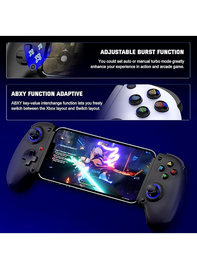 Gamepad Joystick With Turbo Mobile Cloud Gaming Controller For Iphone/Android/Pc/Ps3/Ps4/Switch Wireless Gamepad With Hall Effect Joysticks/Hall Trigger  - Image 4