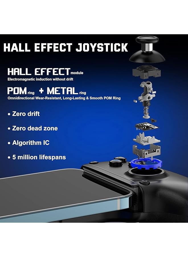 Gamepad Joystick With Turbo Mobile Cloud Gaming Controller For Iphone/Android/Pc/Ps3/Ps4/Switch Wireless Gamepad With Hall Effect Joysticks/Hall Trigger  - Image 5