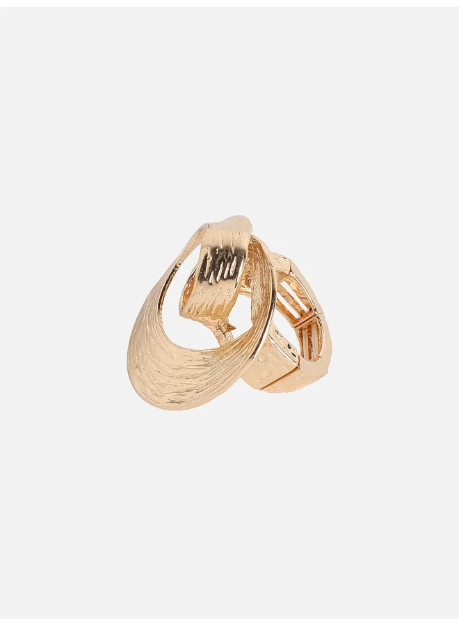 SOHI Metallic Spiral Artificial Cocktail Ring Jewellery
