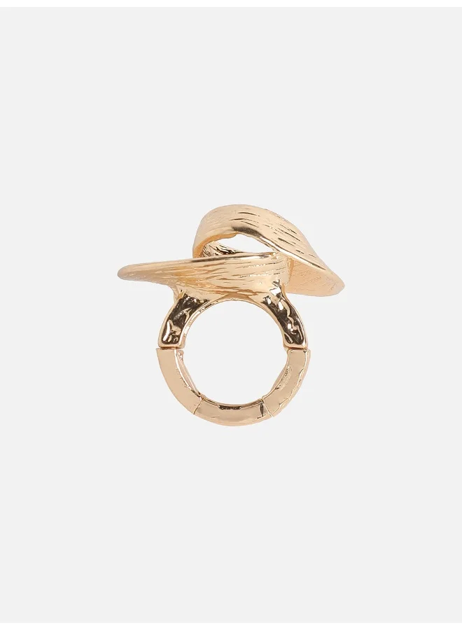 SOHI Metallic Spiral Artificial Cocktail Ring Jewellery