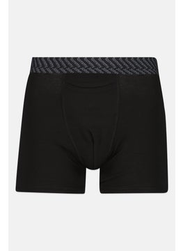 Tommy John Men 2 Pieces 6 Inseam Brand Logo Boxer Briefs, Black/White  - Image 2