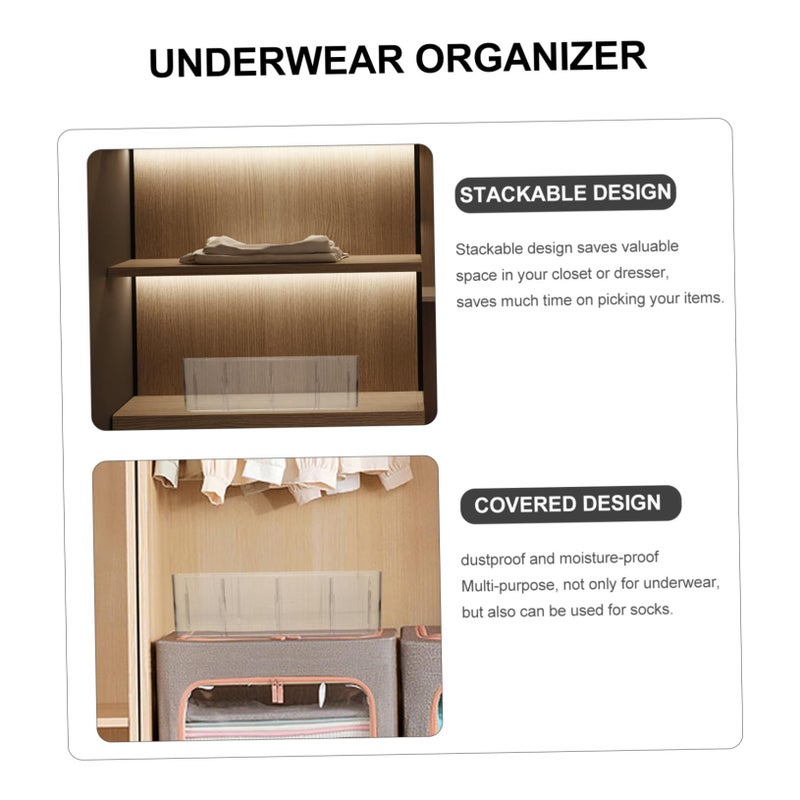 Cabilock Lingerie Drawer Organizer 27x12.5x8cm Underwear Storage Box - Image 5