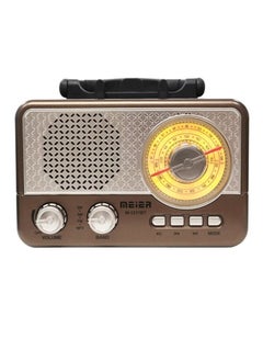 Meier Rechargeable Radio with Wireless Connection/MP3-PT Player /USB/TF Card/AUX(M-1231BT (Brown))  - Image 2