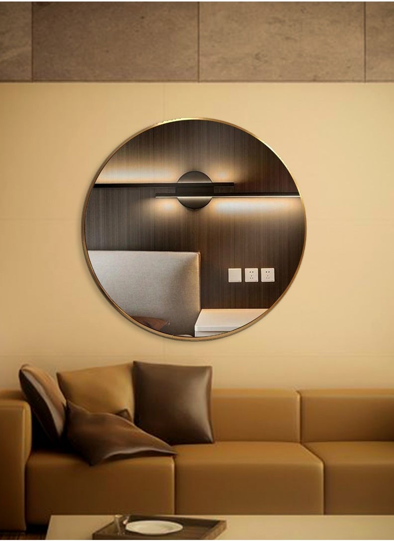 Living A Wall Mirror With A Unique And Luxurious Design With A Distinctive Golden Frame  - Image 2