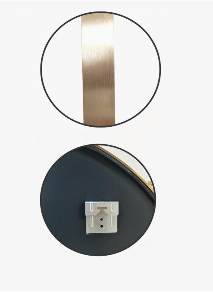 Living A Wall Mirror With A Unique And Luxurious Design With A Distinctive Golden Frame  - Image 4