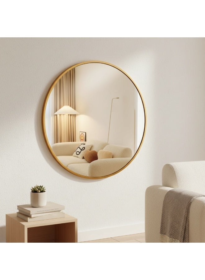 Living A Wall Mirror With A Unique And Luxurious Design With A Distinctive Golden Frame - Image 5