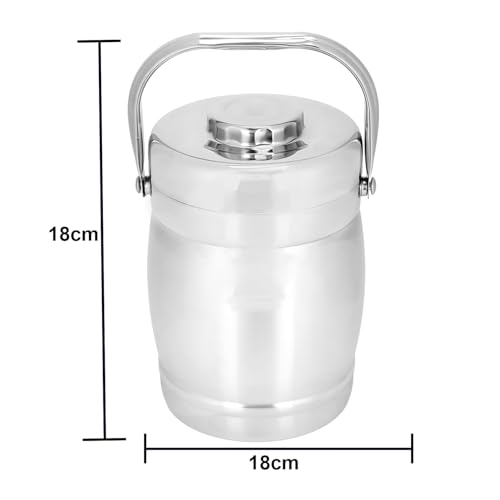 Oblivion Stainless Steel Lunch Box 2.2 LTR. Insulated Double Vacuum-Layer, Keeps Food Hot or Cold for Hours, Leak-Proof, Durable, Eco-Friendly, Perfect for Office, School, and Travel Use (1 Pc) - Image 2