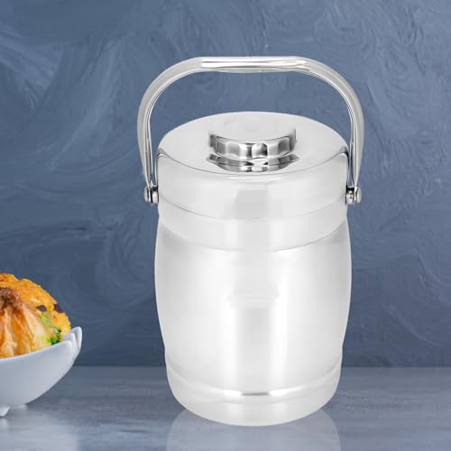 Oblivion Stainless Steel Lunch Box 2.2 LTR. Insulated Double Vacuum-Layer, Keeps Food Hot or Cold for Hours, Leak-Proof, Durable, Eco-Friendly, Perfect for Office, School, and Travel Use (1 Pc) - Image 4