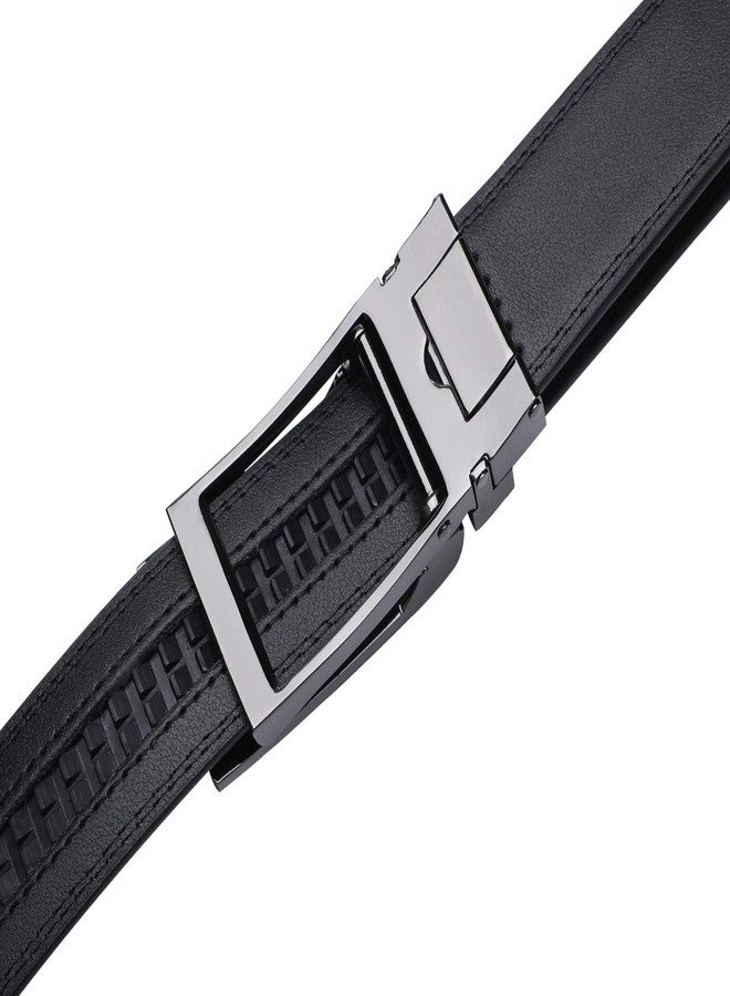 HIMI Men's Comfort Genuine Leather Ratchet Dress Belt with Automatic Click Buckle - Image 5