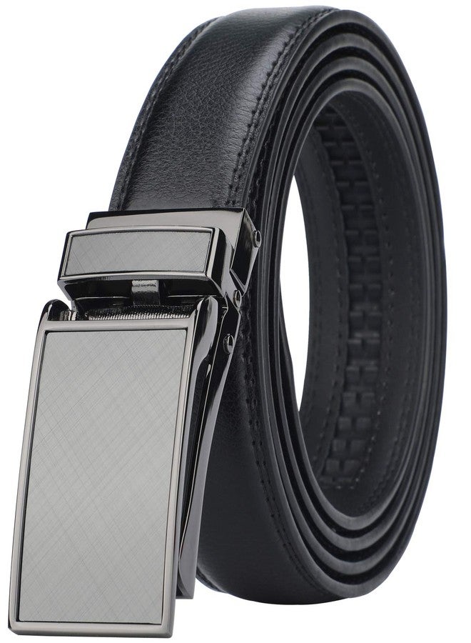 HIMI Men's Comfort Genuine Leather Ratchet Dress Belt with Automatic Click Buckle - Image 1