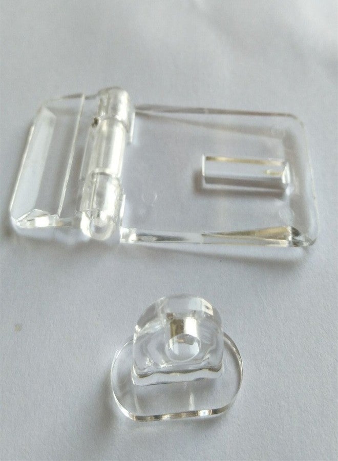 MEYA 6PCS Crystal Clear Acrylic Lock Hasp Buckle Transparent Hinge Hasps - Image 5
