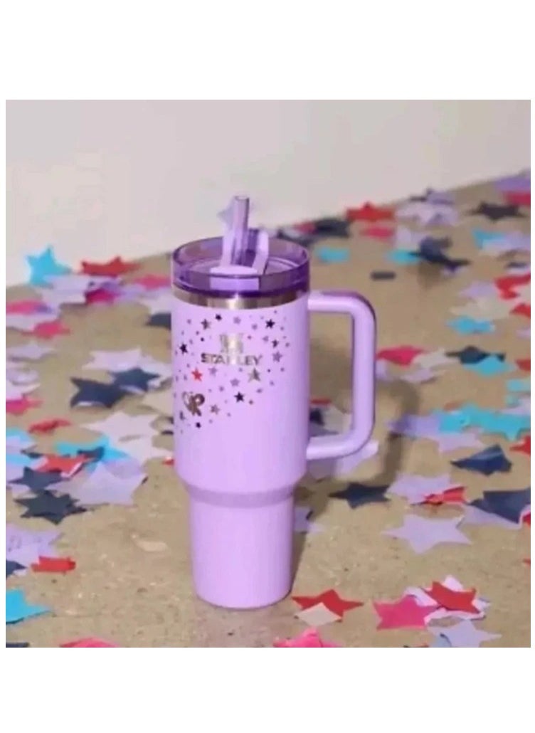 Stanley - Olivia Rodrigo Special Edition 40oz Stanley Quencher Tumbler – Double-Wall Vacuum Insulated Stainless Steel Travel Cup with Leak-Resistant FlowState Lid, Reusable Straw & Easy-Grip Handle – Keeps Beverages Hot or Cold for Hours – Stylish Hydration Gift for Fans, Coffee, Water & Tea Lovers - Image 1
