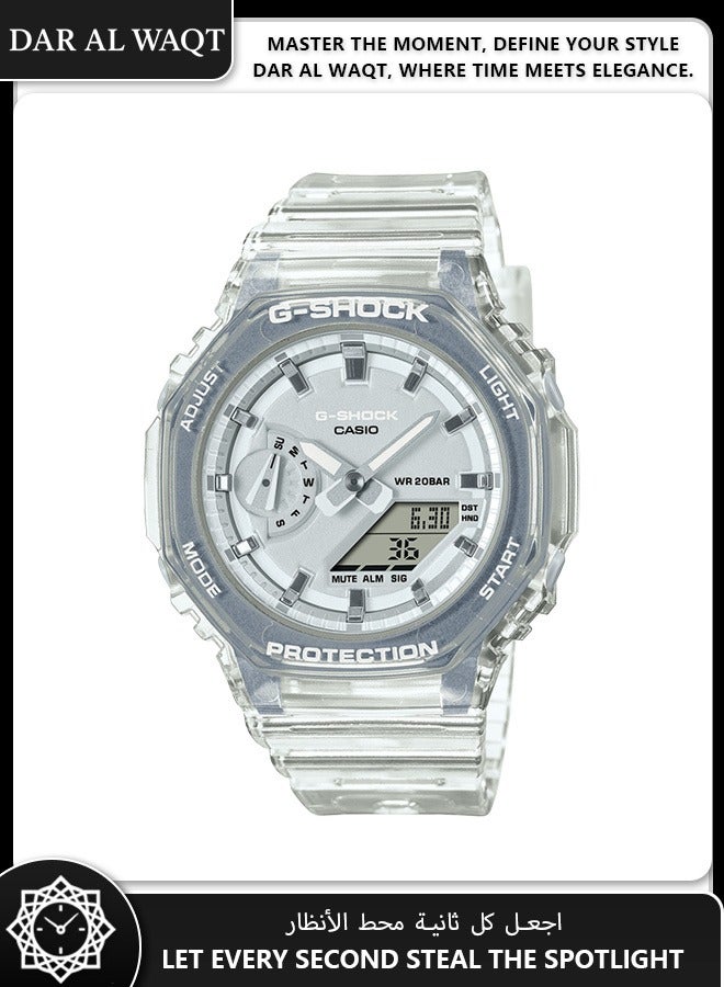 Casio G-Shock GMA-S2100SK-7A Metallic Translucent Slim Watch - Iridescent Vapor Deposition Markers, Digital-Analog Display, Streetwear Style