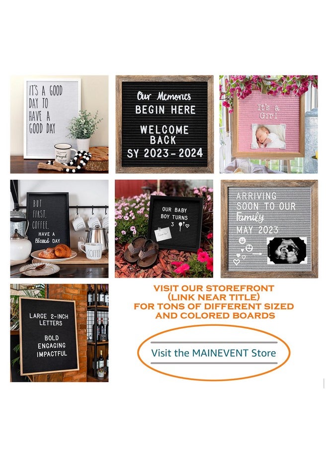 MAINEVENT Felt Letter Board with Precut Letters Number Set 10x10 Inch, First Day School Board, Changeable Black Message Word Classroom Decor Baby Announcement Sign Wifi Password New Pregnancy  - Image 5