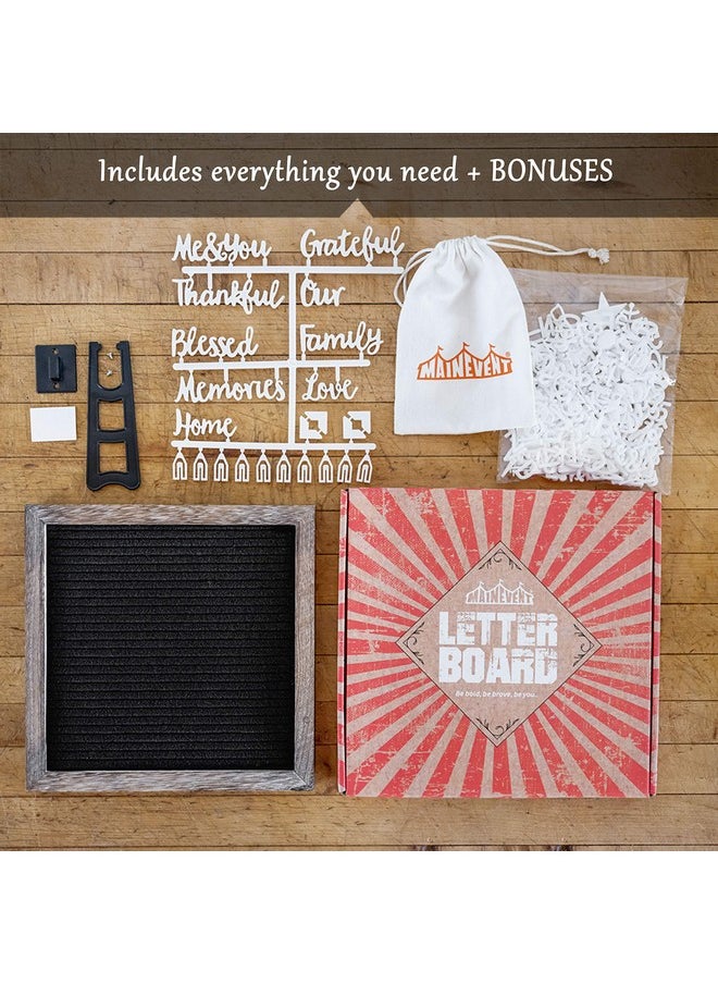 MAINEVENT Felt Letter Board with Precut Letters Number Set 10x10 Inch, First Day School Board, Changeable Black Message Word Classroom Decor Baby Announcement Sign Wifi Password New Pregnancy  - Image 2