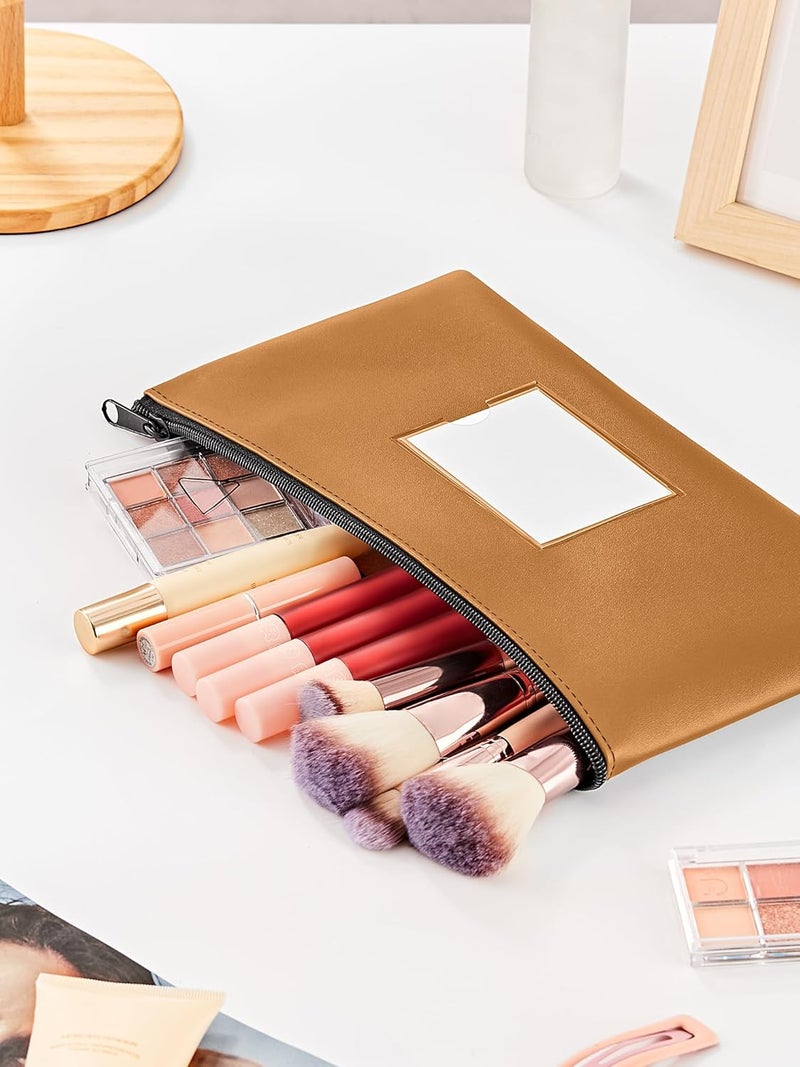 SMARTAKE 10-Pack Bank Deposit Money Bags with Zipper, 10 Colors Leather Bags Wallet Pouches with Label, for Cash, Coins, Cosmetics, Invoice, Bills, Tools, 11.5 x 6.2 Inches (Macaroon Colors) - Image 4