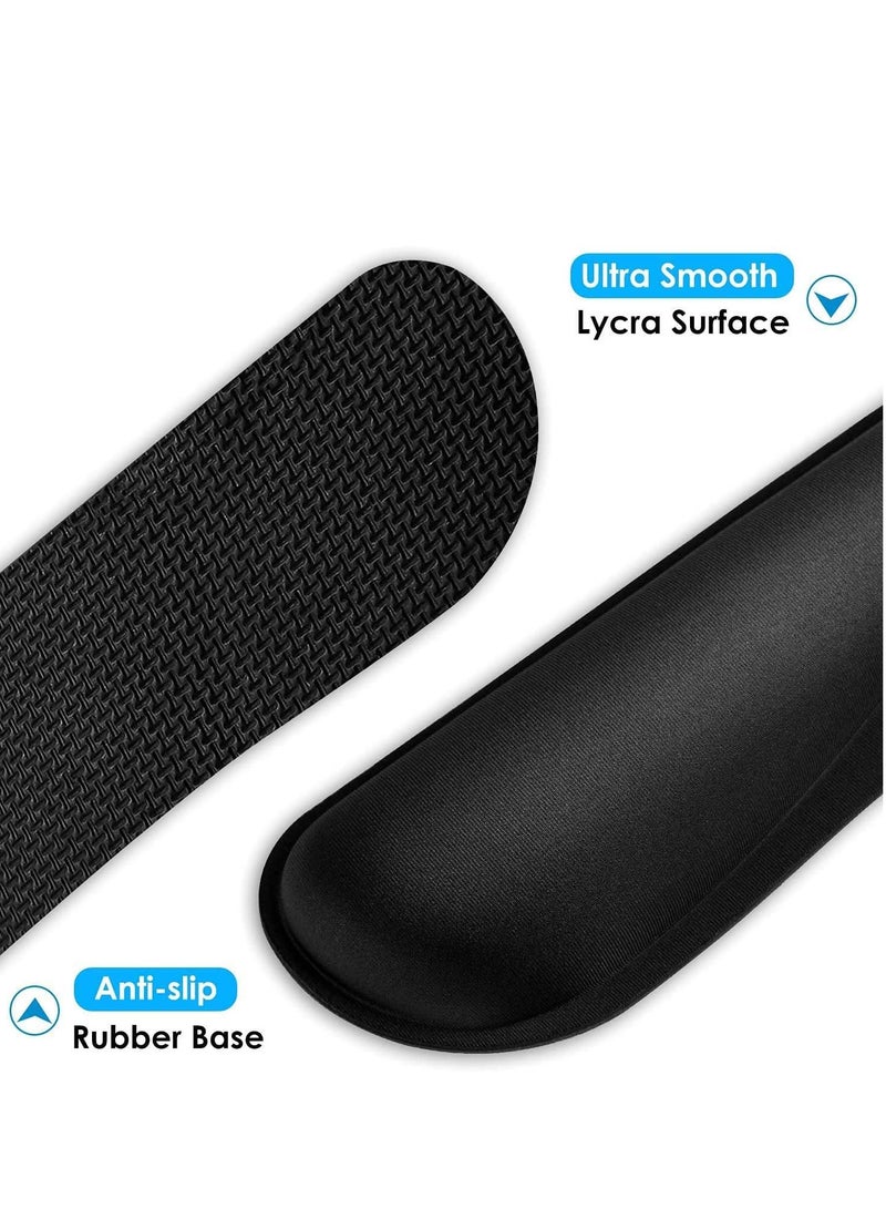2pcs Wrist Rest, Memory Foam Mouse Pad and Keyboard Wrist Rest Pad for Office, Computer, Laptop, Mac, Comfortable, Lightweight for Easy Typing Pain Relief  - Image 3