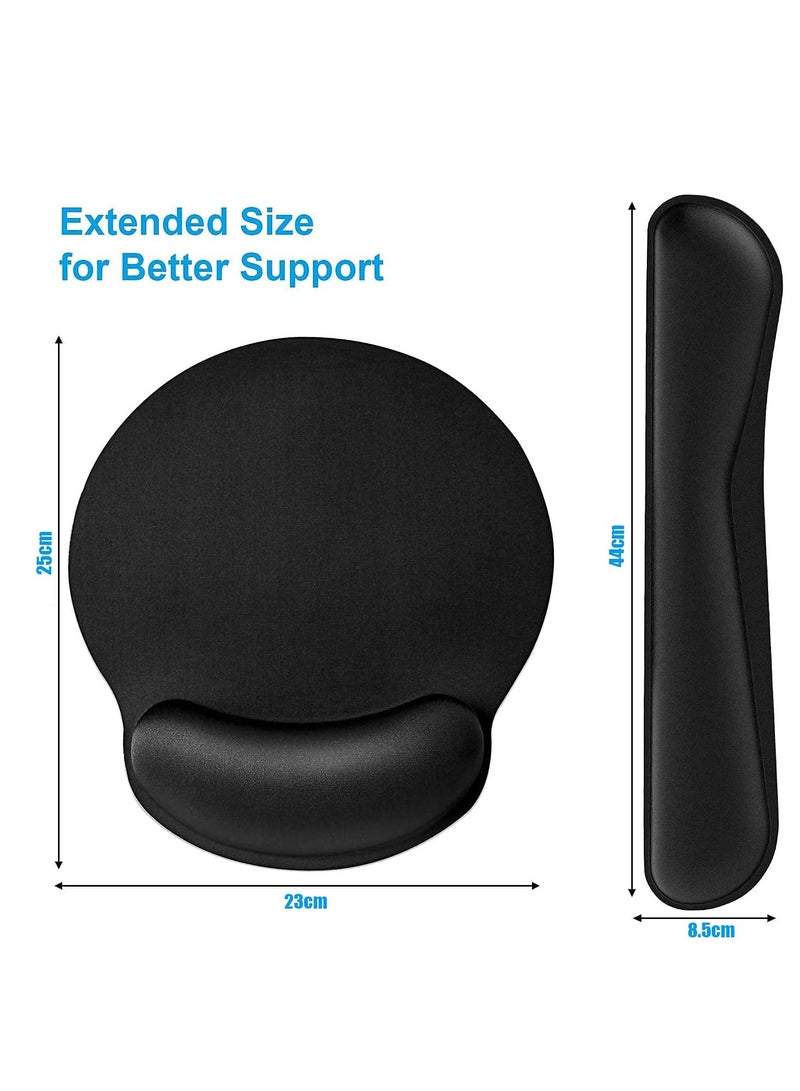 2pcs Wrist Rest, Memory Foam Mouse Pad and Keyboard Wrist Rest Pad for Office, Computer, Laptop, Mac, Comfortable, Lightweight for Easy Typing Pain Relief  - Image 4