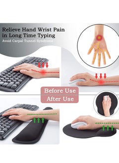 2pcs Wrist Rest, Memory Foam Mouse Pad and Keyboard Wrist Rest Pad for Office, Computer, Laptop, Mac, Comfortable, Lightweight for Easy Typing Pain Relief - pzsku/ZA272E51B993C52008049Z/45/_/1716800109/2412c72e-3ebc-4fa5-9034-aae302d02ffb