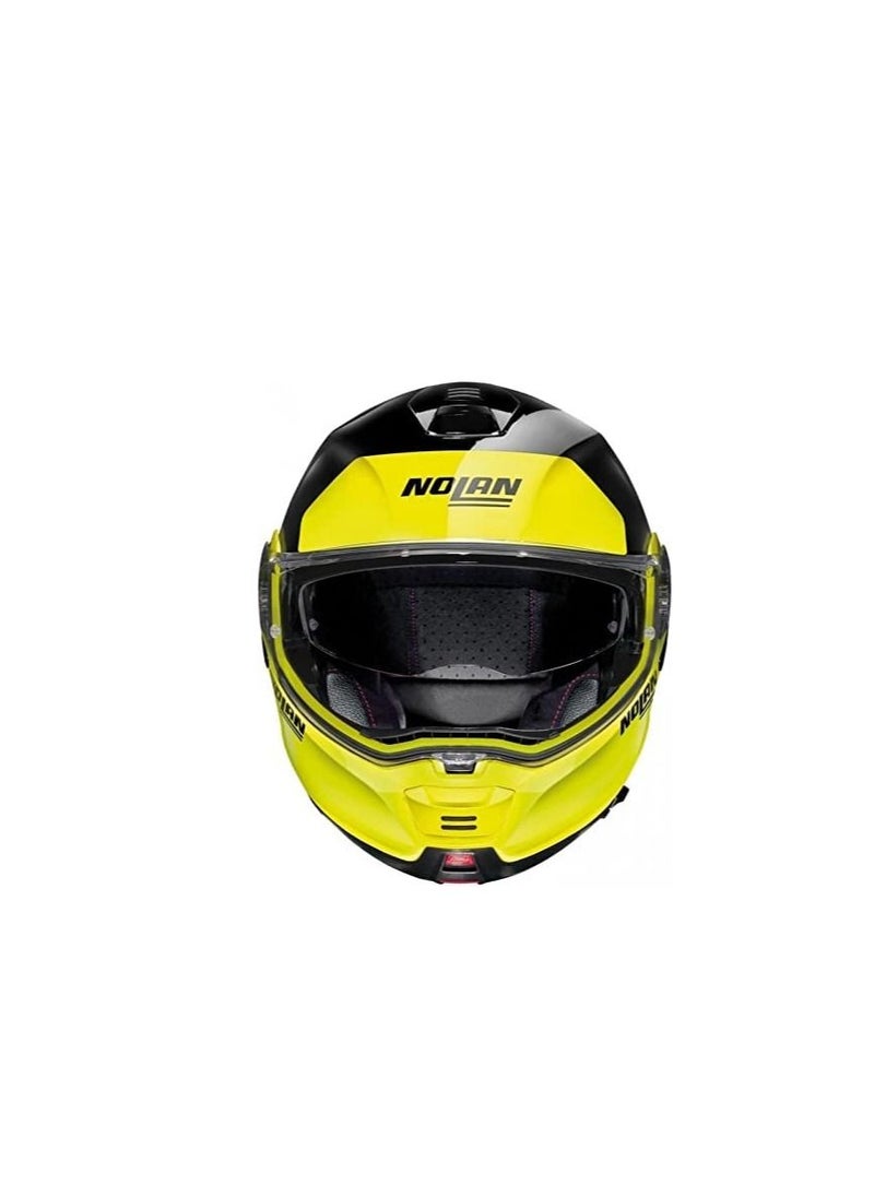 Nolan N100-5 Plus Distinctive N-Com 028 Flip-Up Helmet Glossy Black/Yellow - S