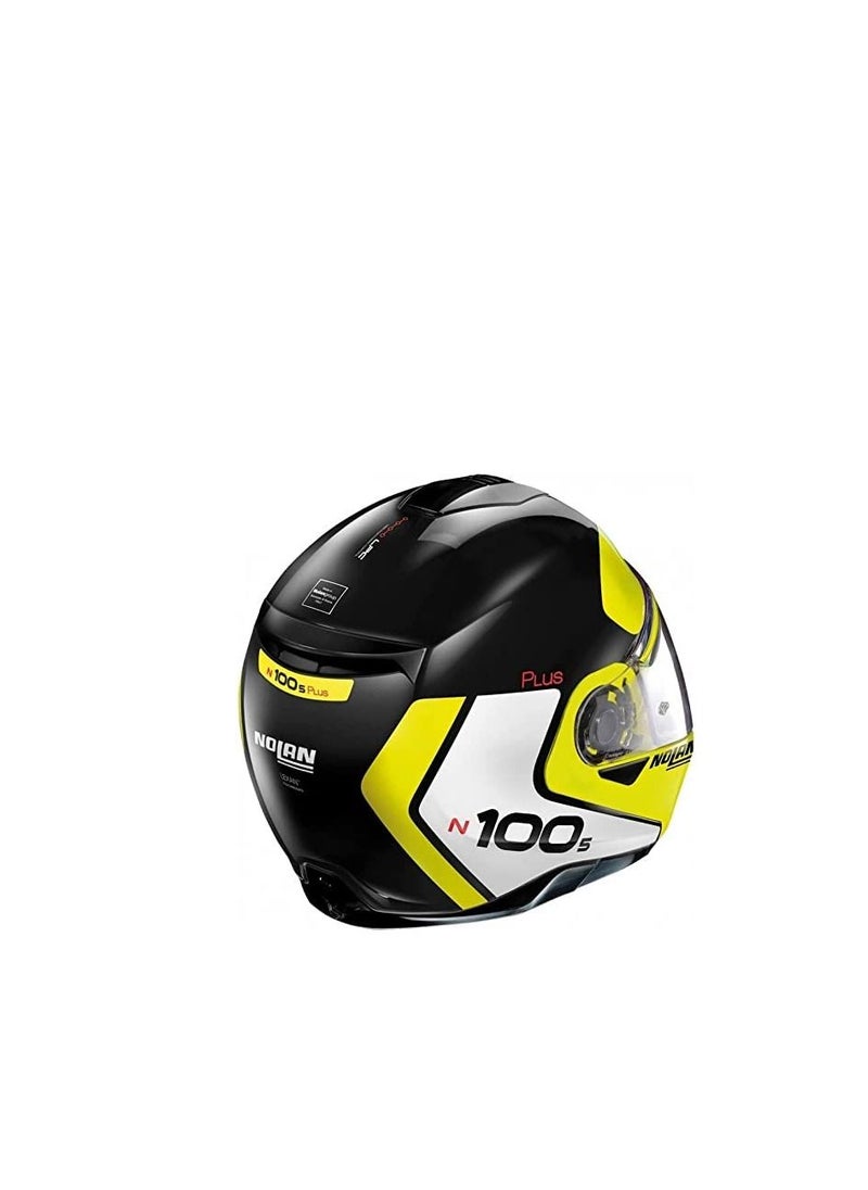 Nolan N100-5 Plus Distinctive N-Com 028 Flip-Up Helmet Glossy Black/Yellow - S