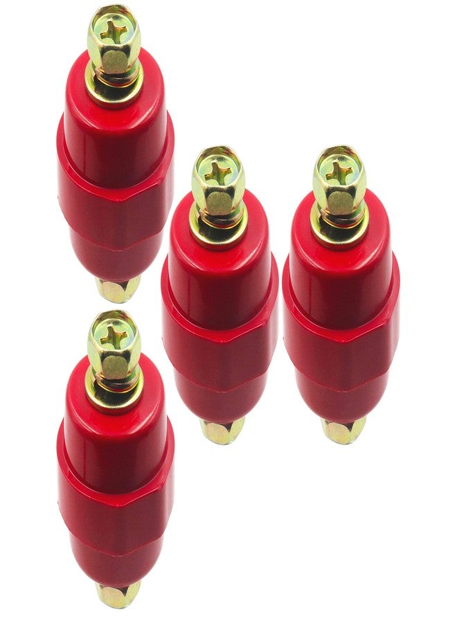 LBY 4pcs Busbar Insulator, -30 Polyester Standoff Insulators with Screw(M8), High-Strength Busbar Insulator Supporter, Resin(Red) - Image 2