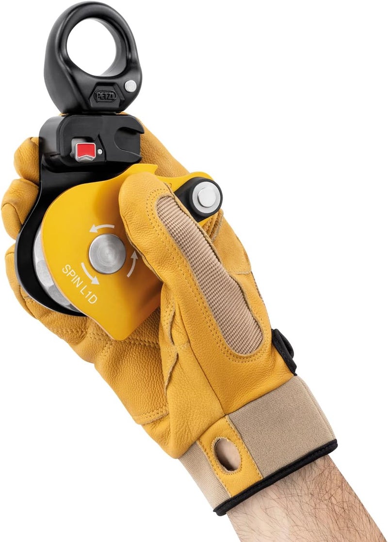 PETZL Spin L1D Simple Pulley - High Efficiency with Unique Sense of Rotation, Yellow, One Size, Unisex-Adult - Image 3
