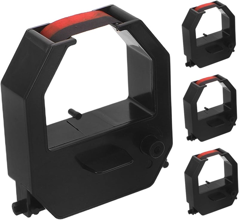 4pcs Employee Attendance Clock Ribbon Compatible with Time Clock Models, Office Printer Ribbon Accessory for Work Hour Tracking and Time Recorder Machines - Image 1